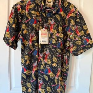 RSVLTS Men's Black and Gold Graphic Shirt